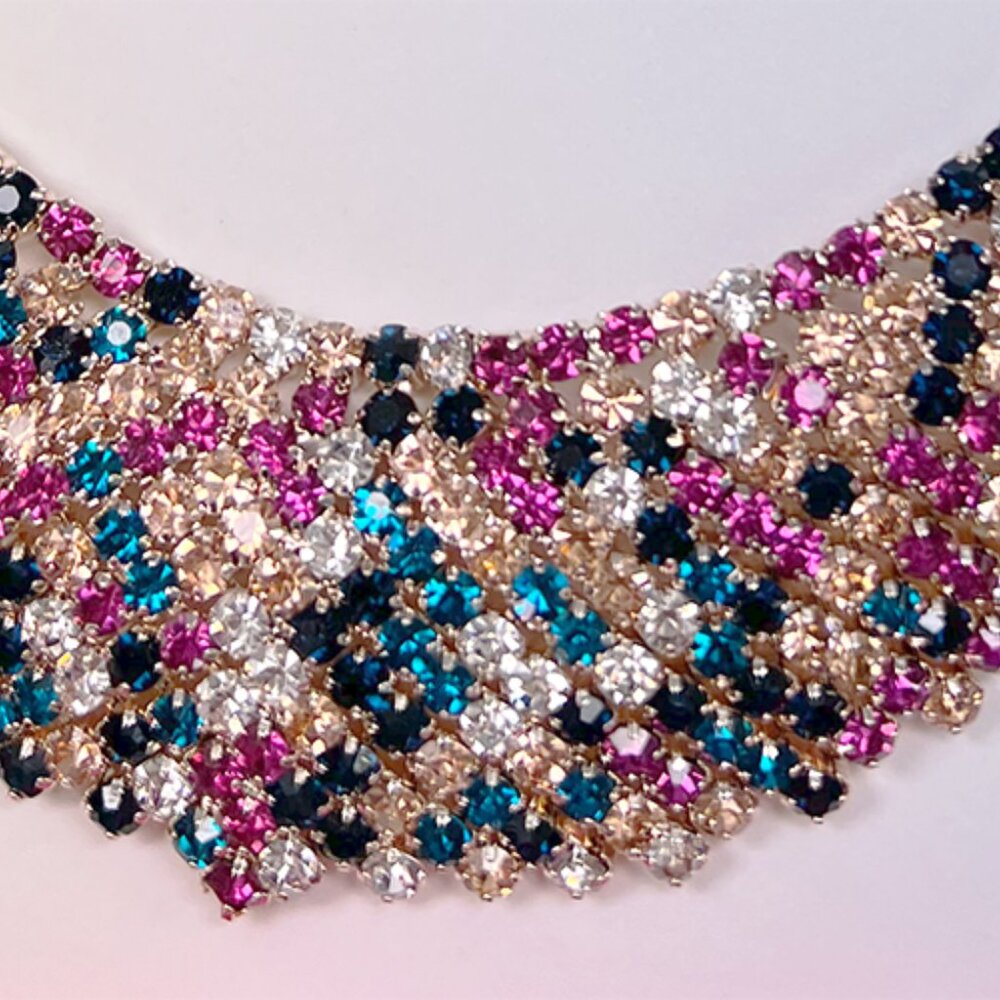 Christian Siriano | NIB | Multicolor Rhinestone Necklace and Earring Set - Picture 2 of 7